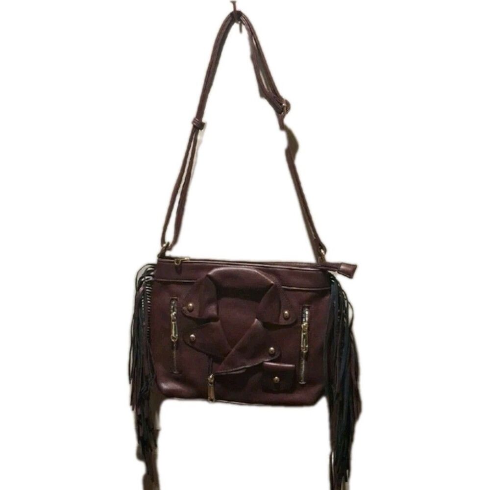 Empire BrownMotorcycle Fringed Purse